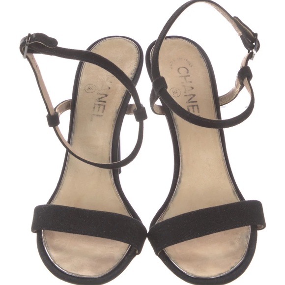 Chanel Ankle Strap Camellia Heels - Picture 3 of 5